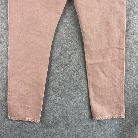 Levis 501 Jeans Men 30x32 Pink Denim Button Fly Straight High Rise Faded NEW - Picture 9 of 15